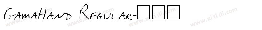 GamaHand Regular字体转换